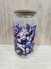 Ready made 16oz glass cup with bamboo lid