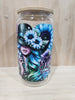 Ready made 16oz glass cup with bamboo lid
