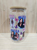 Ready made 16oz glass cup with bamboo lid