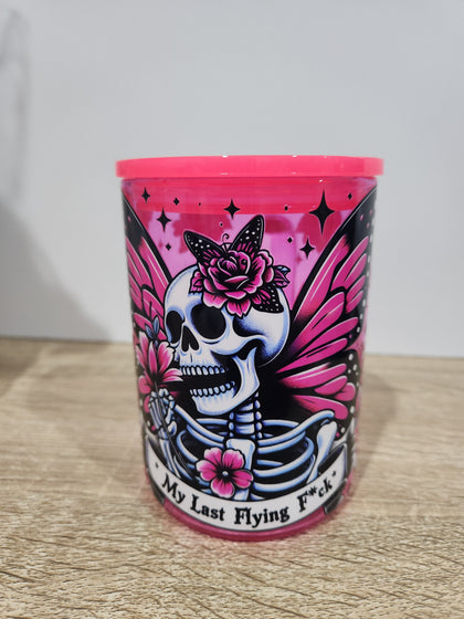 Ready made coloured glass mugs