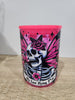 Ready made coloured glass mugs